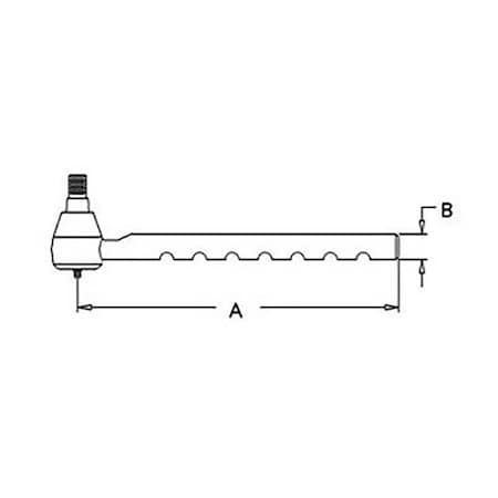 Aic Replacement Parts Tie Rod, Outer, LH or RH Fits Massey Ferguson 1100 1105 1130 WN-1026382M93-PEX